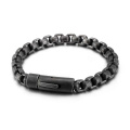 Mens Jewelry Stainless Steel Chain Plated Gun Black Vintage Men Bracelet